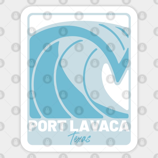 Port Lavaca Beach Texas- Atlantic Ocean TX Crashing Wave Sticker by Go With Tammy